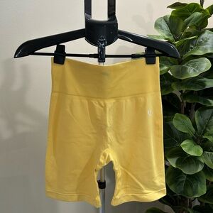 Yellow Biker Shorts